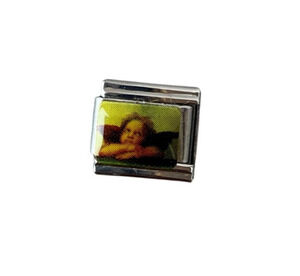 Vintage Angel Art Italian Charm Bracelet Link 9mm Stainless Steel Y2K NEW